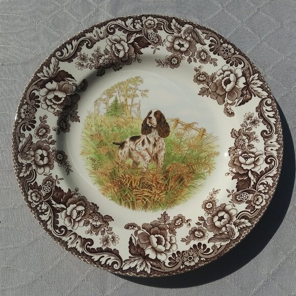 Spode Hunting Dog dinner Plate 10.5" - Picture 1 of 6